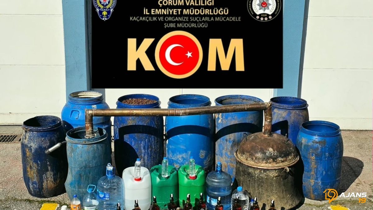 Çorum'da Nefes Kesen Operasyon: 1 Tonluk Kaçak İçki Şebekesi Çökertildi!