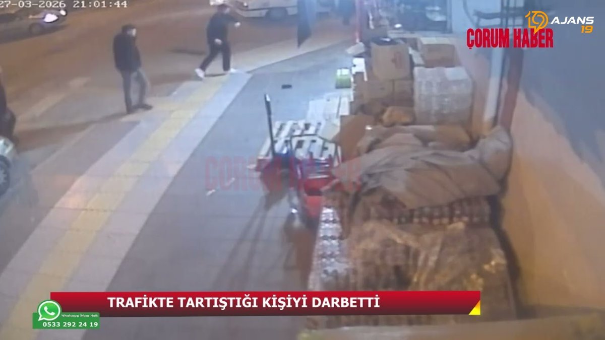 Çorum'da Trafik Tartışması Kanlı Bitti: Yaya Darbedildi, Şiddet Anları Kamerada