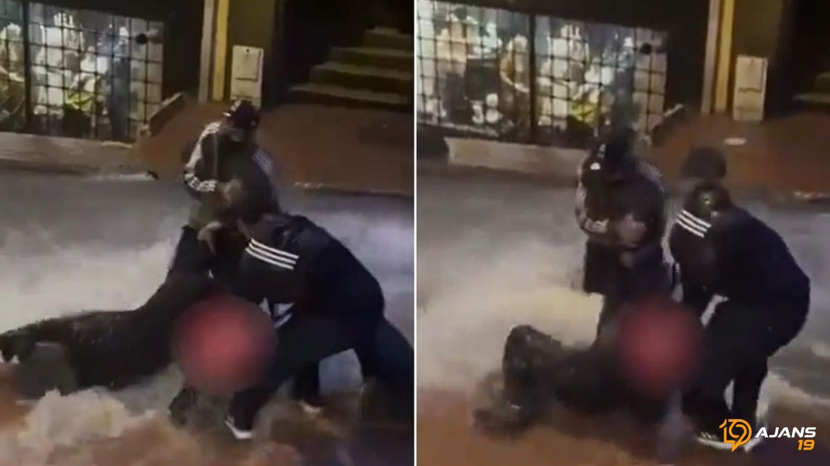 Beyoğlu'nda Sel Felaketi: Kadın Metrelerce Sürüklenirken Hayatının Şokunu Yaşadı! Çaresiz Anlar Kamerada