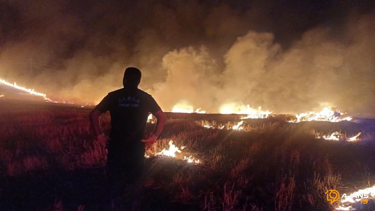 Alaca'da Yedi Köyü Birden Tehdit Eden Korkunç Yangın! Nefesler Tutuldu...