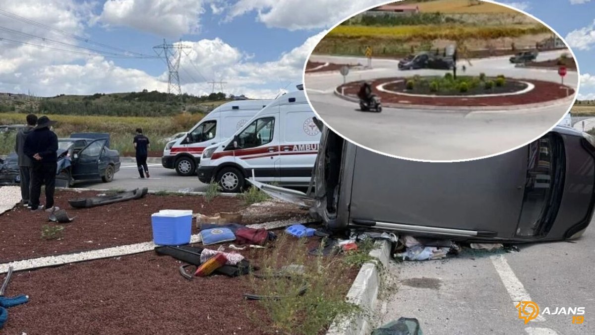 Osmancık Kavşağı'nda Kan Donduran Kaza: Saniyeler İçinde Can Pazarı, O Anlar Kamerada!