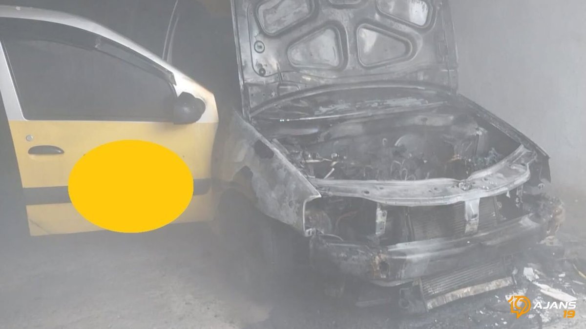 Otopark Alevler İçinde Kaldı: Ticari Taksi Küle Döndü! Korku Dolu Anlar Yaşandı