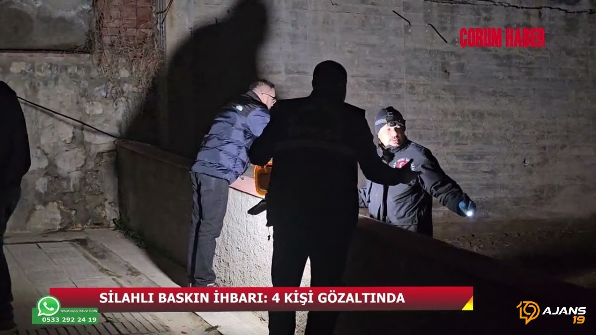 Çorum'da Dehşet Anları! Silahlı Baskın İddiası Gerçeği Yüzleri Ağırttı: 4 Kişi Gözaltına Alındı!