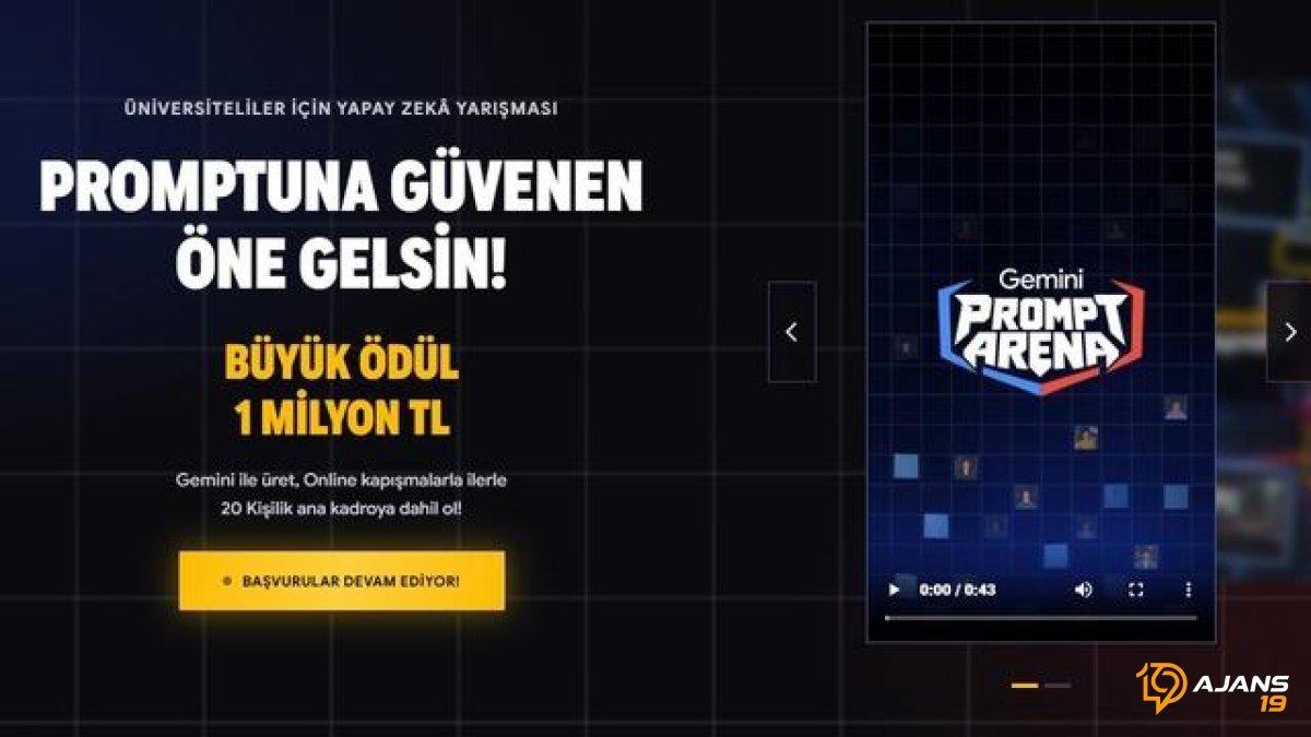 Google’dan Üniversitelilere Dev Bütçeli Yapay Zekâ Maratonu: 1 Milyon TL Ödüllü 'Gemini Prompt Arena' Sahne Alıyor!