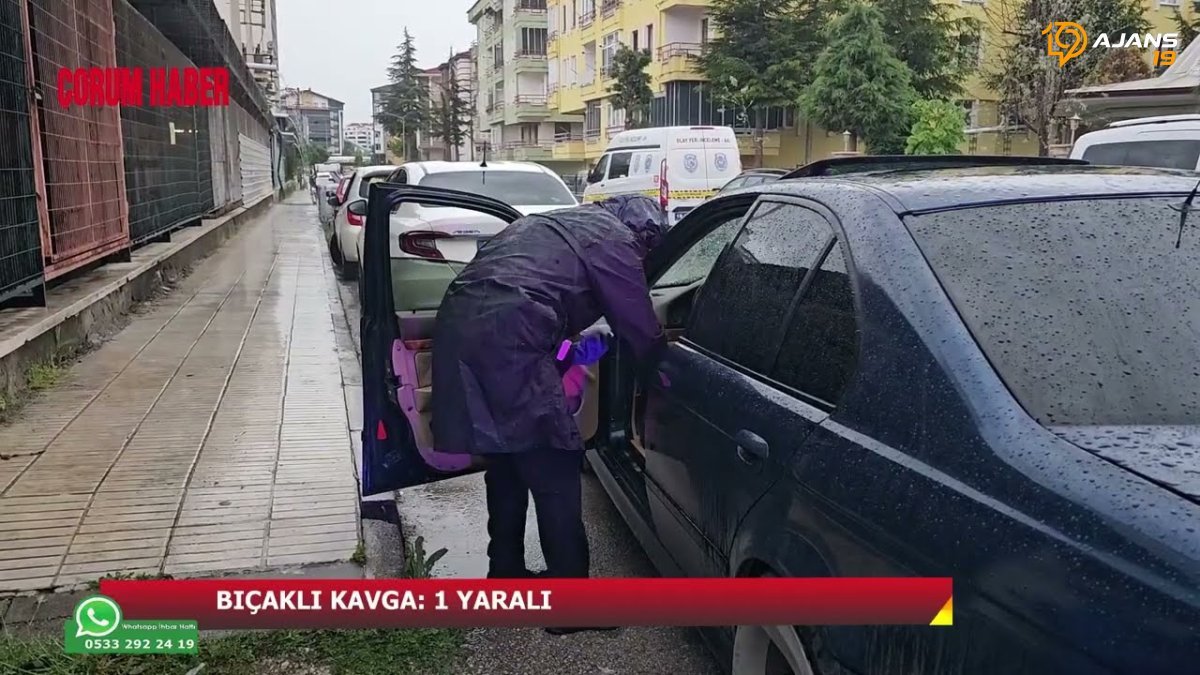 Çorum'da bıçaklı kavga: 1 yaralı