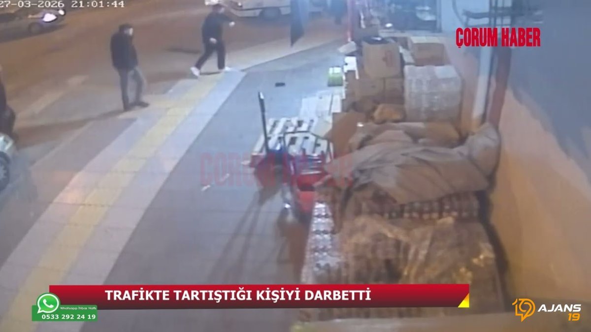 Trafik Tartışması Kanlı Bitti: Şoförün Dayağı Kamerada!