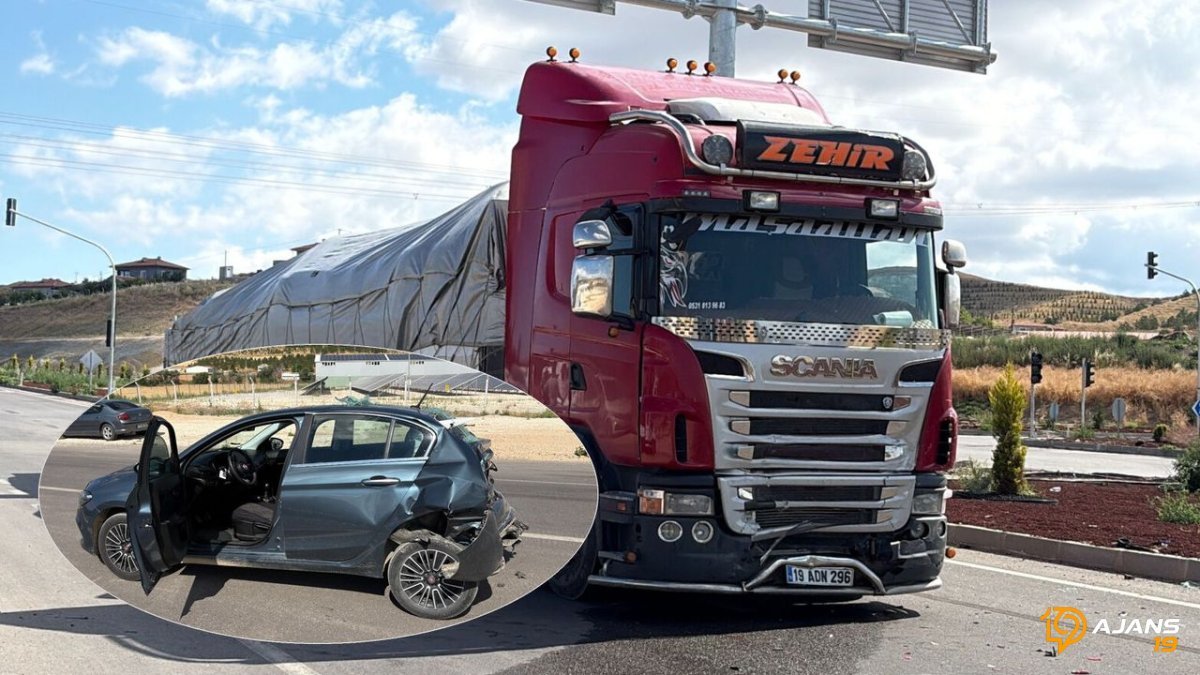 Çorum'da Akılalmaz Kaza: TIR ile Otomobil Yer Değiştirdi, Sürücüler Mucizevi Şekilde Kurtuldu!